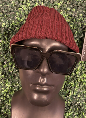 Kbethos KBW-507 Thick Ribbed Warm Knit Burgundy Beanie Hat