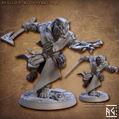 Wolfen A - ALTERNATE - Werewolf - Artisan Guild - Fantasy D&D Miniature 