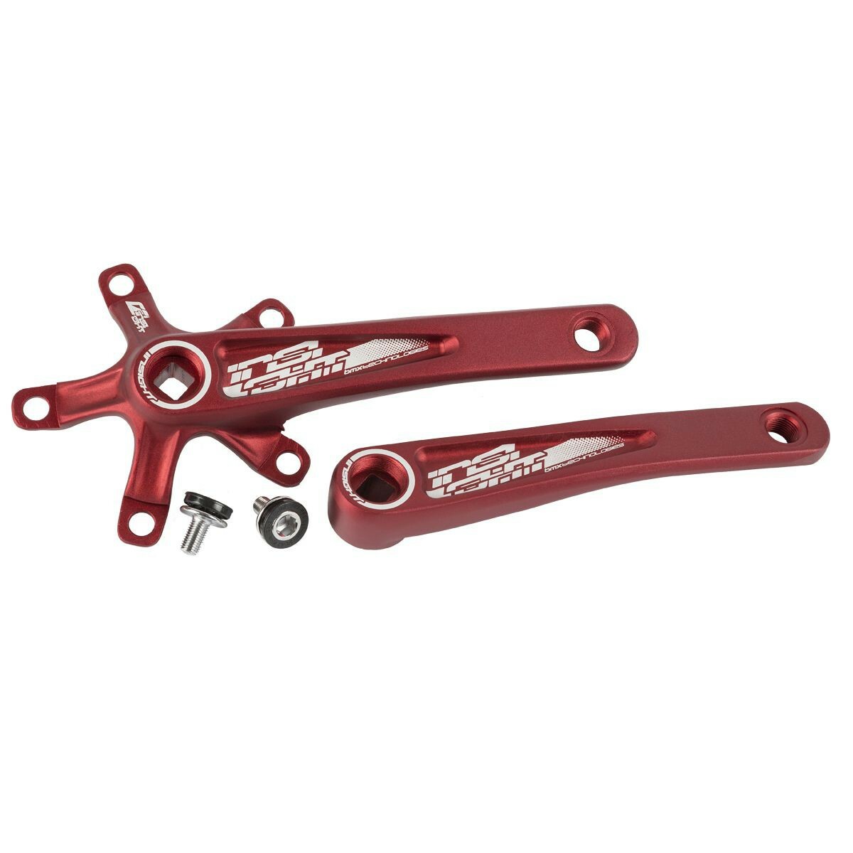 INSIGHT BMX  5 BOLT square taper cranks blue/red/black/white