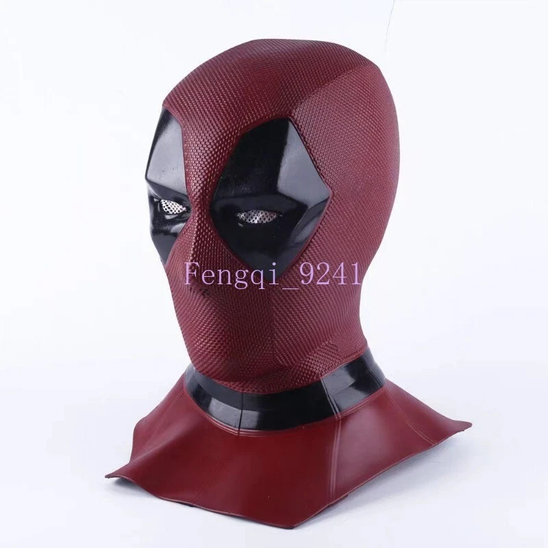 Adult Marvel Deadpool Helmet Full Face Latex Mask Halloween Party Cosplay Props - Image 4 of 4