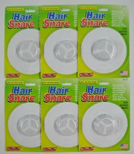 Lot of 6 O'Malley Hair Snare USA Kitchen Sink Bath Tub Drain Cover White Rubber