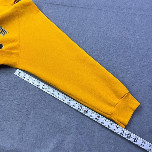Vintage West Virginia University Mountaineers Sweatshirt mit Rundhalsausschnitt XL gelb hergestellt in den USA - Bild 9 von 11