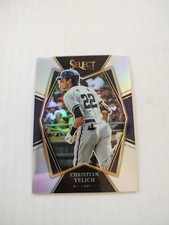 2022 Panini Select - Premier Level Holo Silver Prizm #159 Christian Yelich (JGA)