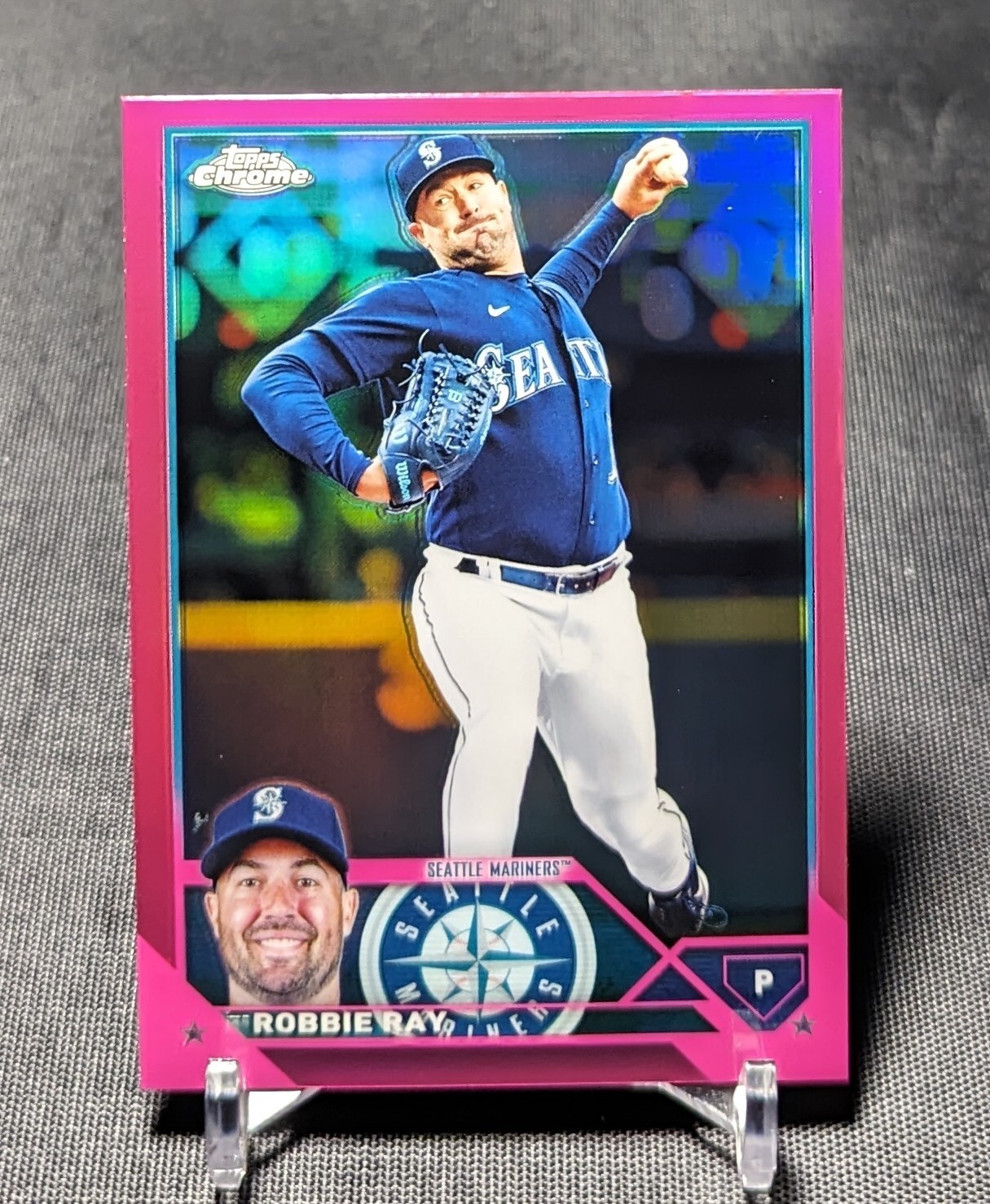 Robbie Ray Pink Refractor 2023 Topps Chrome Baseball Card #159 Seattle Mariners