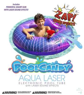 PoolCandy Infatable Pool Tube Aqua Laser Water Gun & Fartmaster Pool Tube Combo