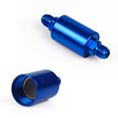 BATU 100 Micron Cleanable Fuel Filter – AN6/AN8/AN10, Black Billet, High Flow Universal