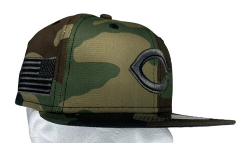 New Era MLB Cincinnati Reds Camometal Camouflage 59FIFTY Fitted Hat, Cap, New - Picture 3 of 15