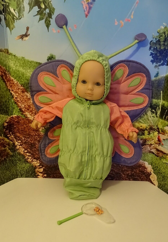 American Girl Bitty Baby Butterfly Costume with Butterfly Net