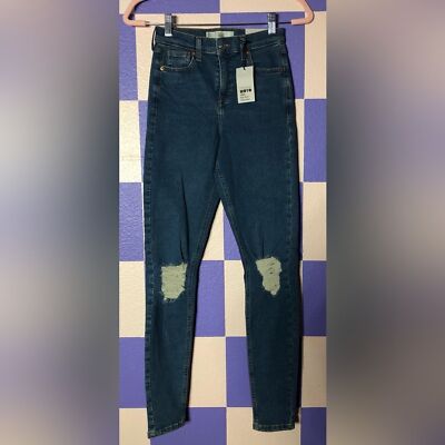 NWT Topshop Moto High-Waist Ankle Grazer Jamie Jeans Size 26 - Main Image