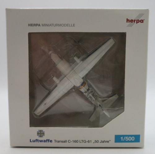 Herpa Luftwaffe Transall C-160 Model - 1:500 - 509855 - LTG-61 - 50 Jahre