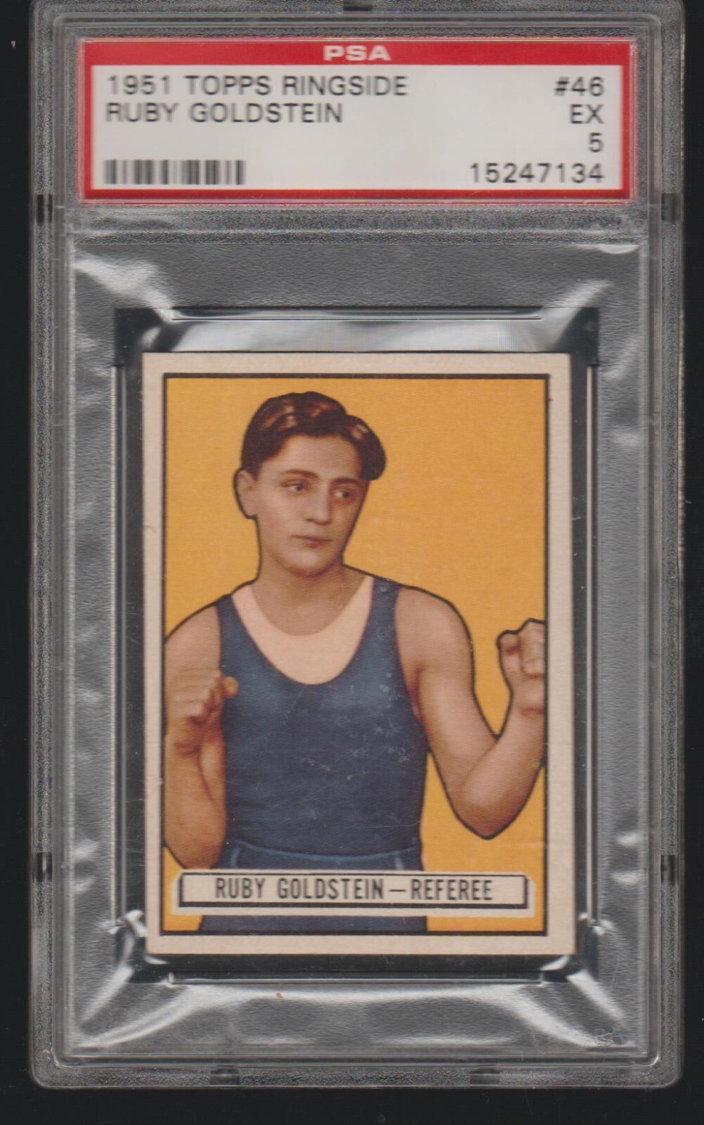 1951 Topps Ringside Boxing Set Break #46 Ruby Goldstein PSA 5 EX 
