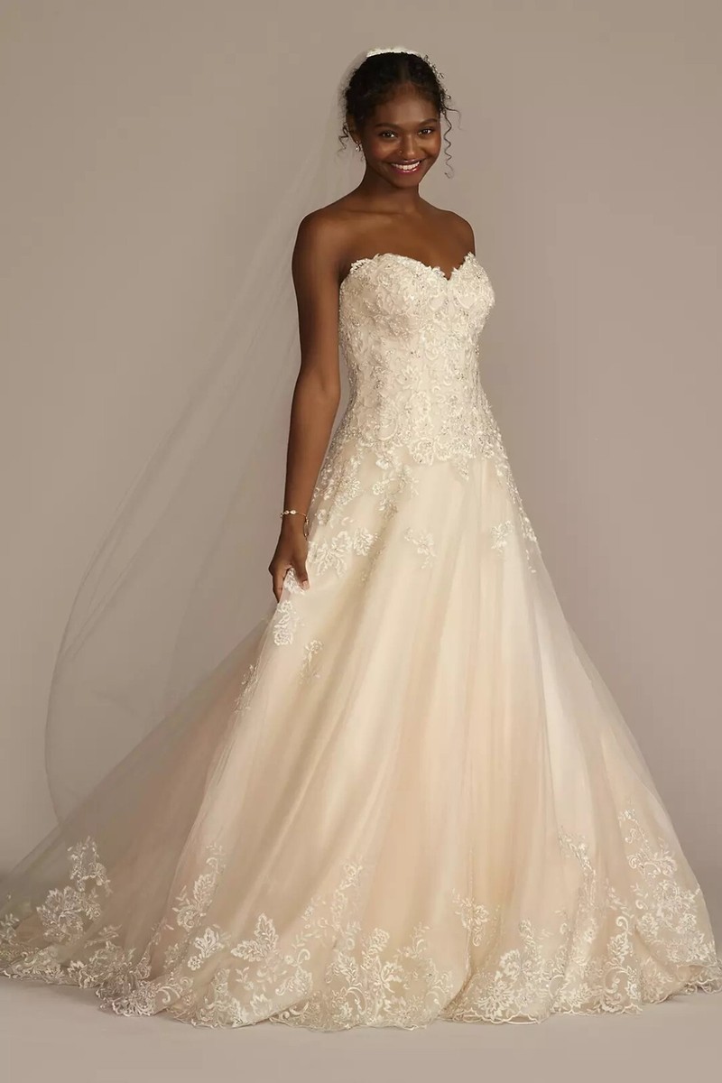 Davids Bridal Wedding Dress vintage rose sz 4P | eBay Davids Bridal Wedding Dress vintage rose sz 4P | eBay