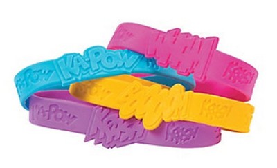 12 Stück - MÄDCHEN Superhelden Spruch Armbänder - Marvel DC Partytütenfüller