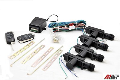 Keyless Entry System 4 Door Car Remote Control Central Lock Locking Kit Flip Key