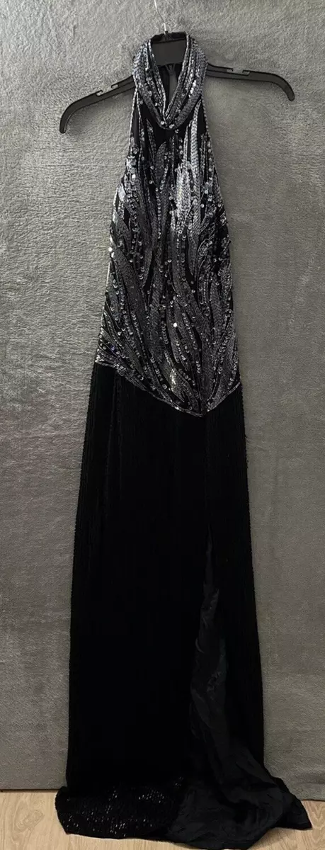 Silk black tie clearance dress