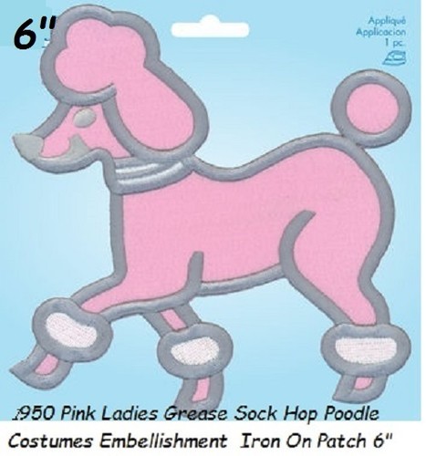 1950 Rosa Damas Grasa Calcetín Hop Caniche Disfraces Embellecimiento Plancha Parche 6" - Imagen 2 de 2