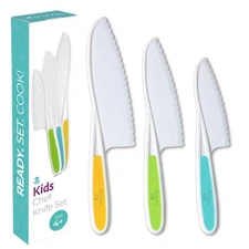 Tovla Jr. Kid Safe Knife Gift Set for Real Cooking | STOCKING STUFFER |Toddle...