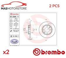 BREMSSCHEIBEN SATZ PAAR HINTEN BREMBO 08E88811 2PCS P FÜR CITROËN C4 III,C4 X