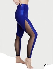 Victoria's Secret NEW Preppy Size 6 MESH SHINE LEGGINGS Free Delivery