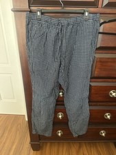 J Crew Mercantile Mens Large Pajama Lounge Pant 100 Cotton Flannel Navy Plaid