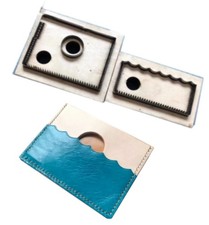 Leather Cutting Die for Card Holder, Wood Base Stamping Punch Template