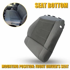 Driver Side Bottom Cloth Seat Cover Gray For 2007-2010 Jeep Wrangler Unlimited