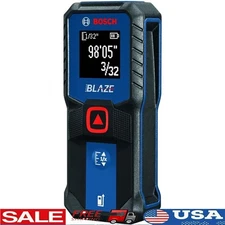 Compact Laser Distance Measurer Accurate 100ft Easy Use Rounding Backlit Display