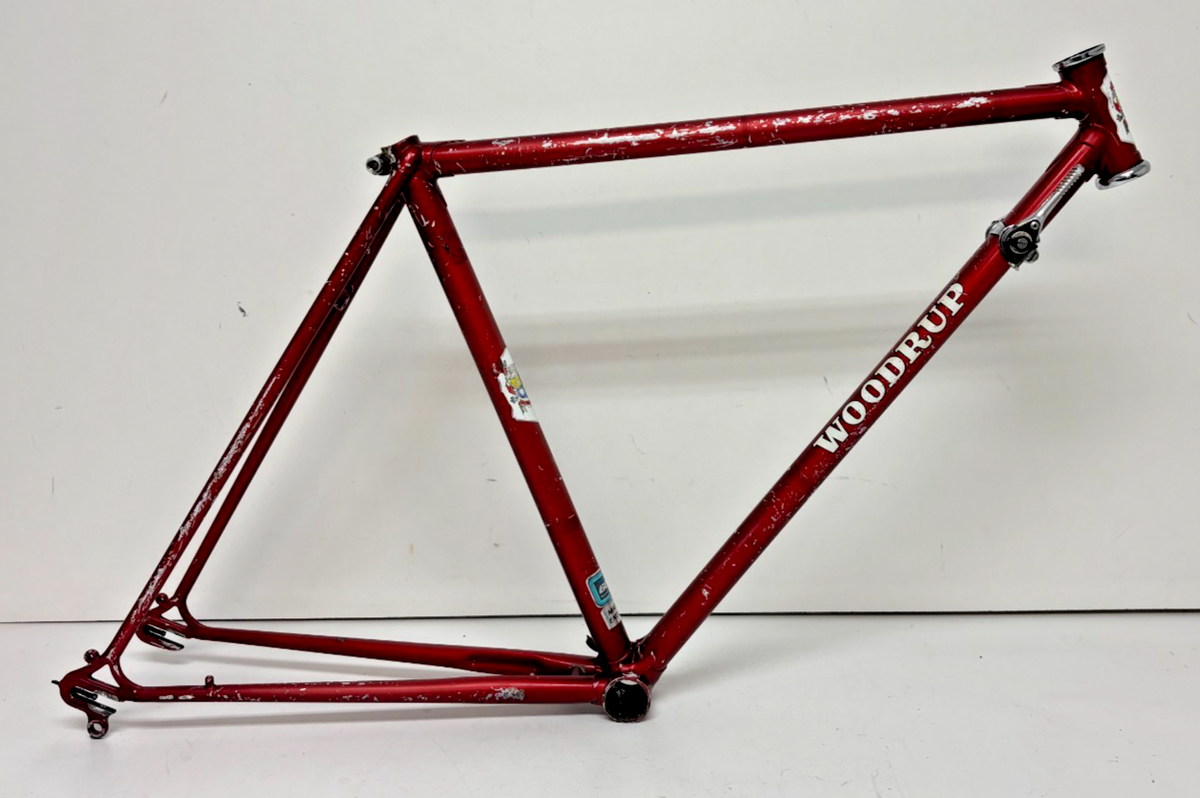 Vintage Woodrup 47cm C-C Lugged Steel Road Bike Frame Campagnolo