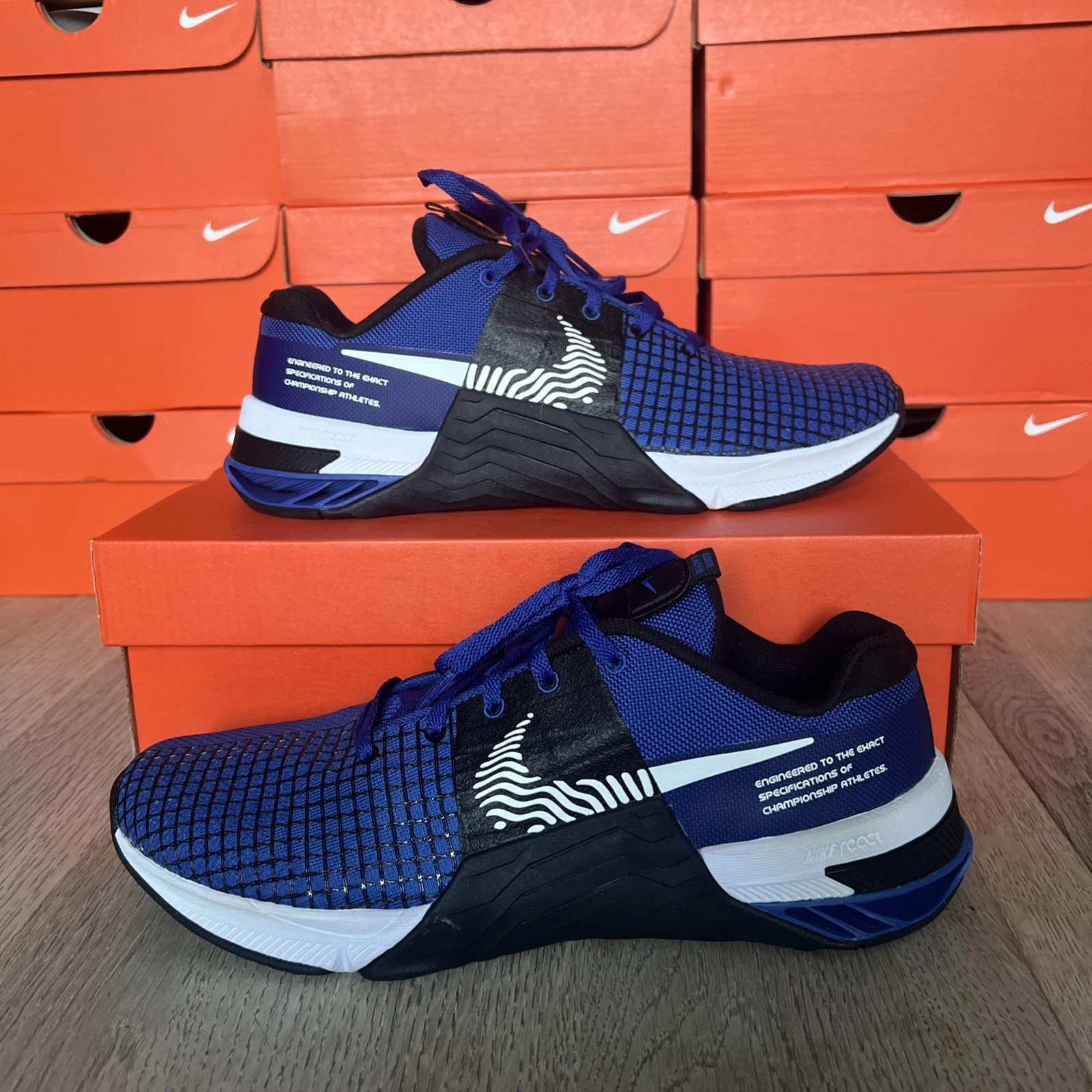 Nike Metcon 8 scarpe da ginnastica uomo taglia UK 8 5 Oldal Royalero blu ne DO9