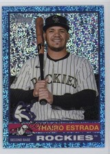 2025 Topps Heritage High Number Chrome Light Blue Sparkle Thairo Estrada z2n