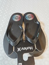 Hurley Mens Size 10 Sandals Black Flip Flops Summer Comfort Beach Pool