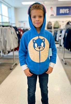 Sega Sonic The Hedgehog Boys' Costume Hoodie Size XS 4-5 0-0163