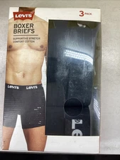 Levi’s Men Solid Basic Boxer Brief 3p T3 Medium 3 Pack