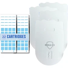 Pack 4 Fly Trap Indoor Insect Killer UV Light Plug-In+22 Refills Compare to Zevo