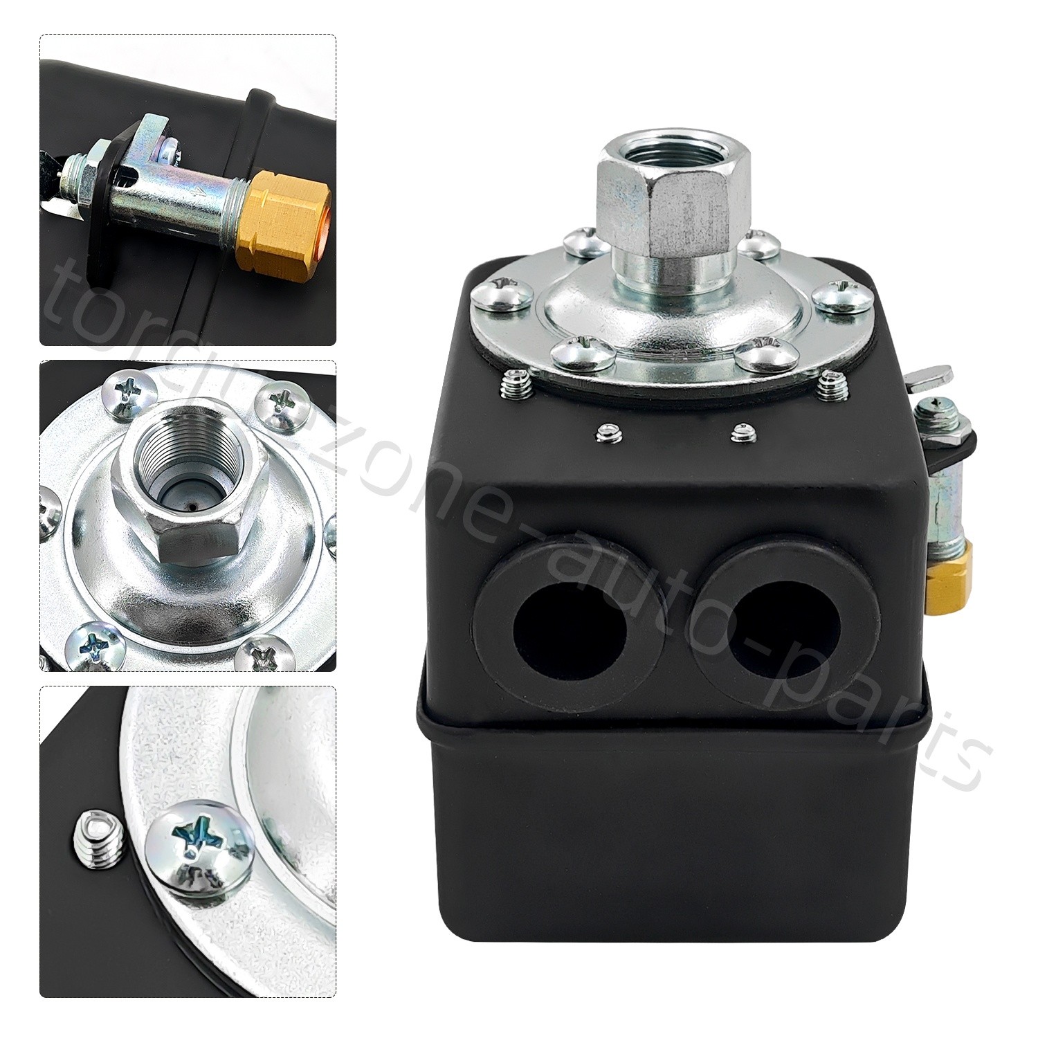 69HAU3 Hubbell Furnas Air Compressor Pressure Switch 30-40 PSI w/Unloader Tubing