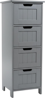 Relaxdays Badezimmerschrank, 4 Schubladen, Hxbxt: 82 X 30 X 30 Cm, Mdf, Schmal,