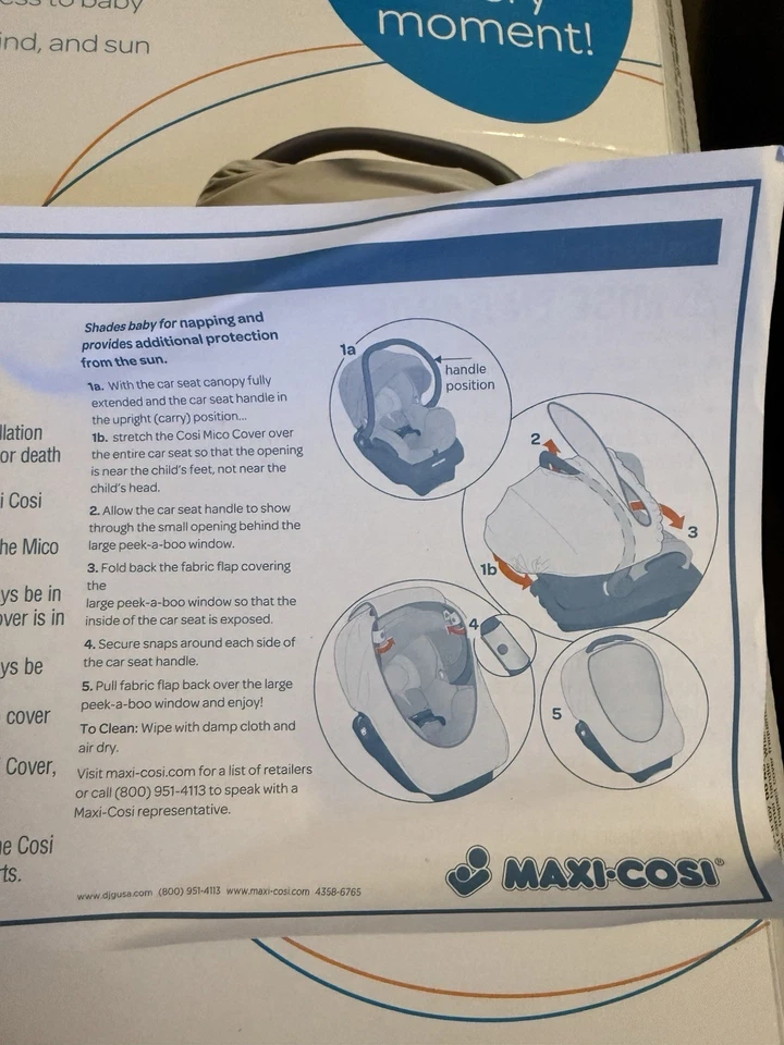 Cubierta de asiento de coche Maxi Cosi Mico gris nueva en caja Foto 4 de 4