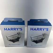 LOT OF 2 - New Genuine Harry's Men's Razor Blades 5 Blade Cartridges Refills