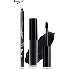 Black Matte Lipstick and Lip Liner Set,Liquid Matte Waterproof Long Lasting