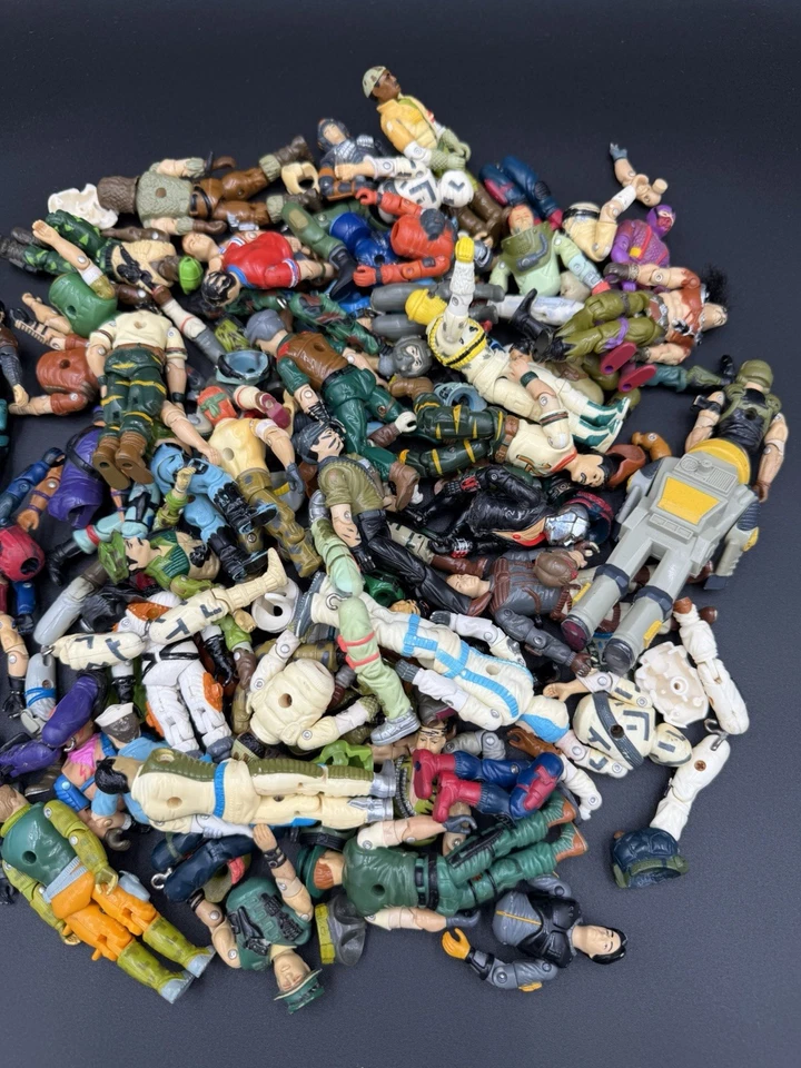 Vintage 1980s & 90s GI Joe Cobra Huge Broken Figure Parts Lot Original - Image 3 of 4
