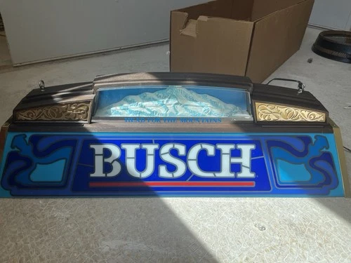 Busch Beer Vintage Light-Up Sign, Pool Decor