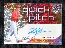 2021 Panini Mosaic Quick Pitch Nolan Gorman #QPA-NG Auto v9t