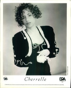 Press Photo: CHERRELLE 8x10 B&W 1989
