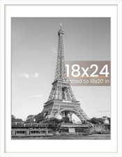 upsimples 18x24 Picture Frame, Display Pictures 16x20 with Mat, White, 1 Pack