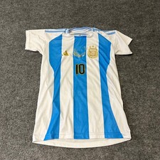 Adidas Soccer Jersey Youth Size 16 Blue White Messi 10 Argentina National Team