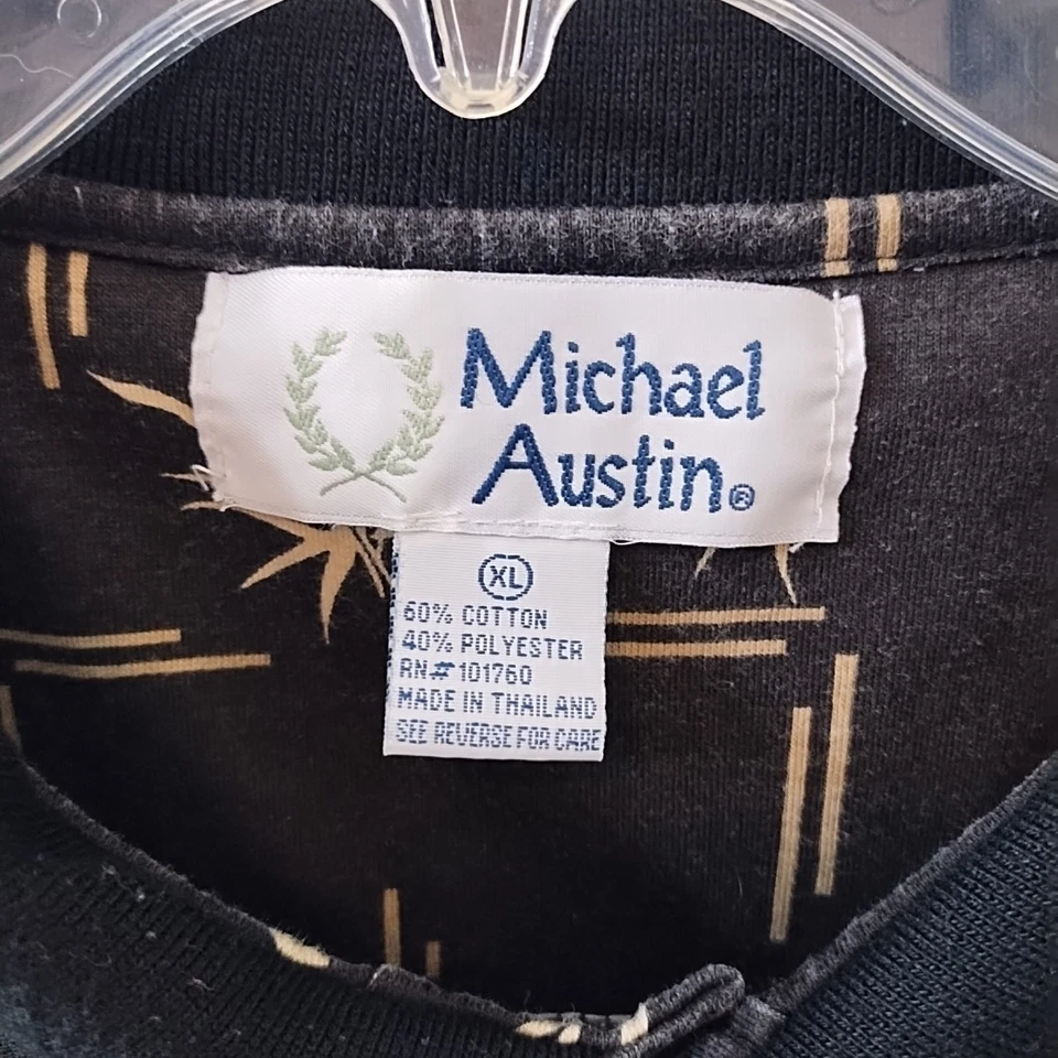 Винтажная мужская рубашка-поло Michael Austin размер XL - Изображение 3 из 4