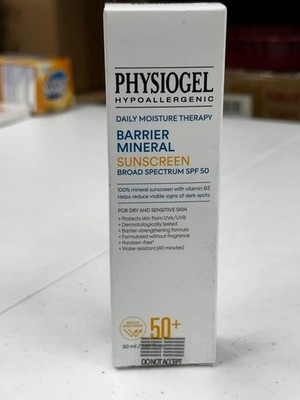 Physiogel Daily Moisture Therapy Barrier Mineral Sunscreen 50ml SPF50 -Exp 02/26
