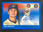 2025 Topps Chrome Platinum SAL FRELICK Blue Prism Refractor Auto! SP #'d /99!