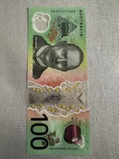 $100 Bank Note 2020 First Prefix AA  Australian  UNC New