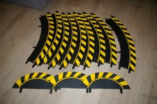 9x Carrera Digital 132 124 Außenrandstreifen Kurve 1/60° gelb / schwarz 20561